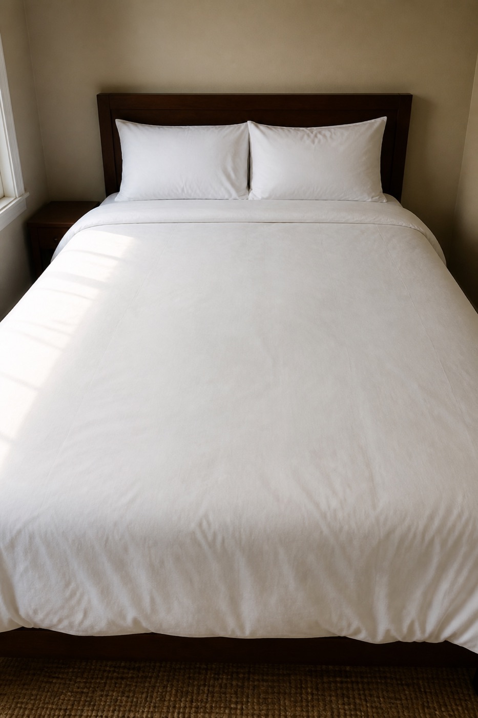 A neatly made bed